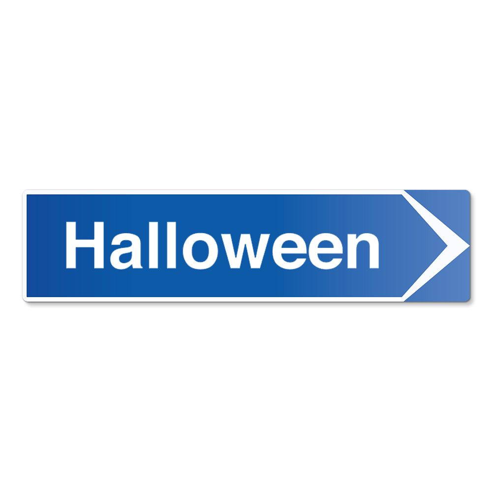 Hänvisningsskylt Halloween