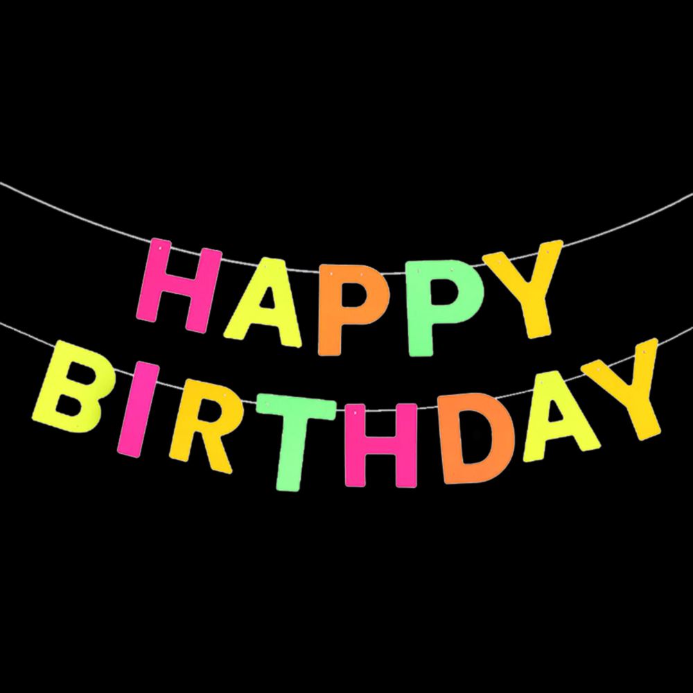 Happy Birthday UV Neon Girlang
