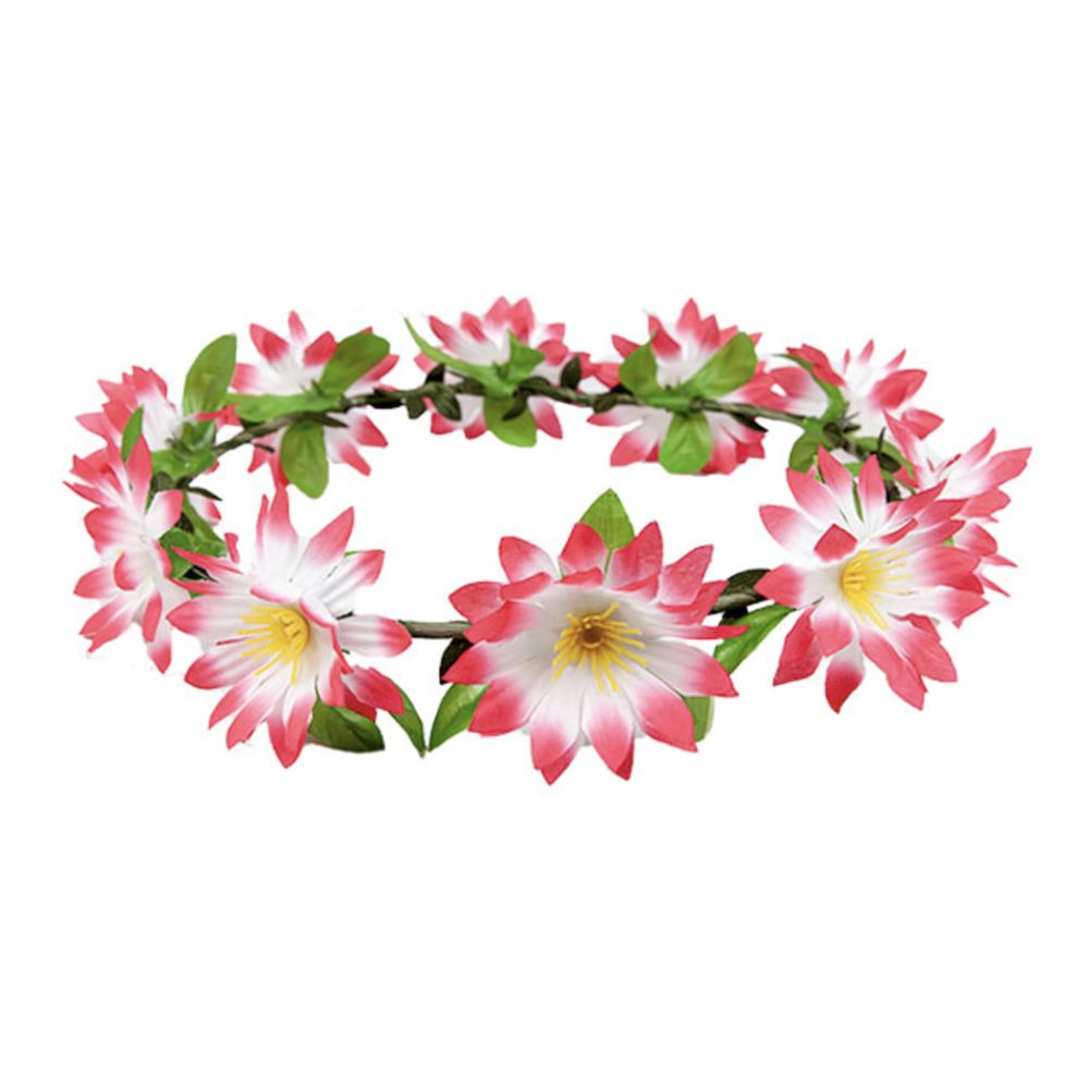 Hårband med Blommor Rosa