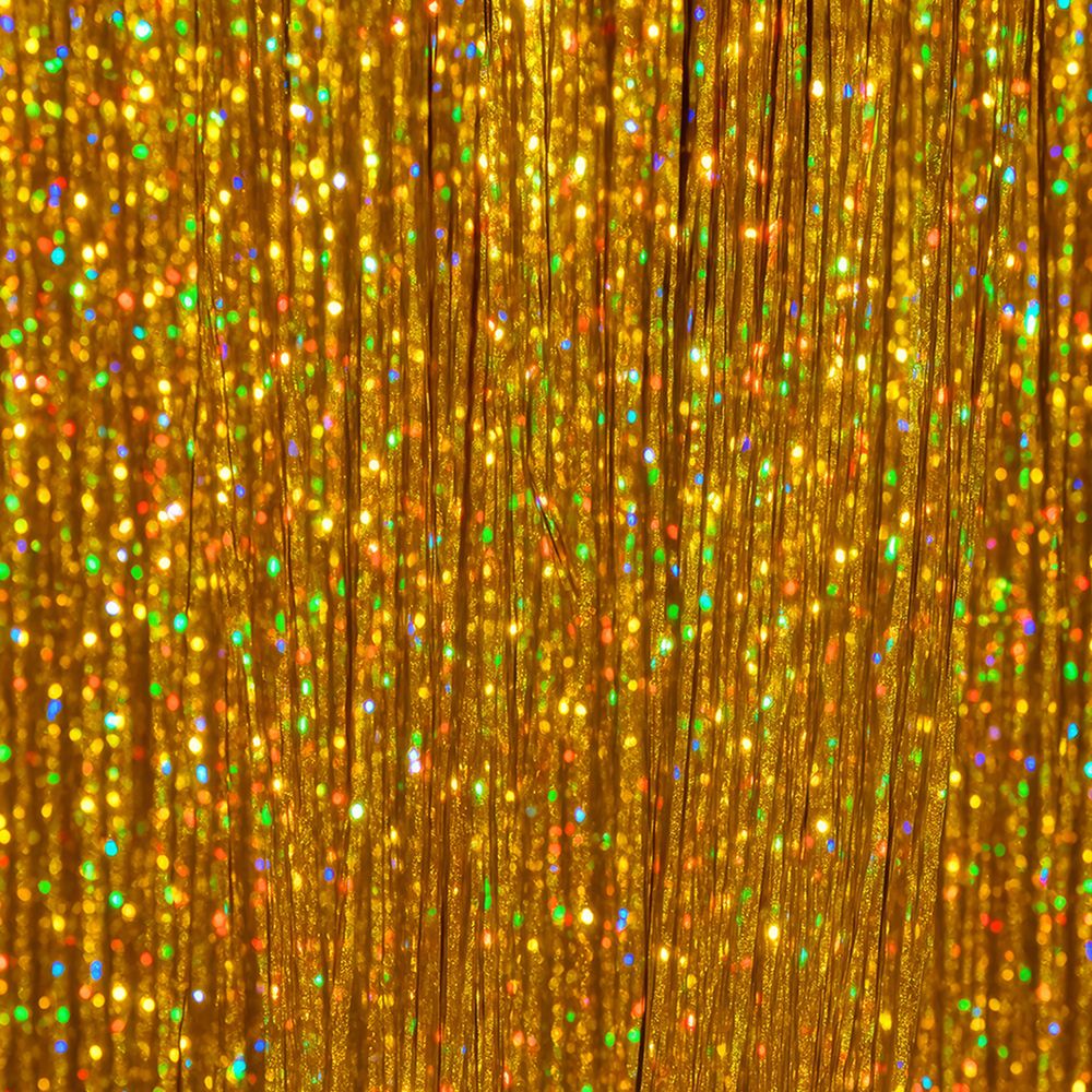 Hårforlængelse Glitter Guld