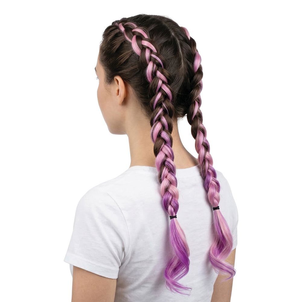 Hårforlengelse Bølget Lilla/Rosa