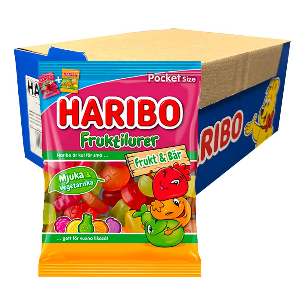 Haribo Fruktilurer Frugt & Bær Storpak
