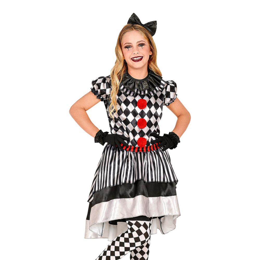 Harlequin Klovn Barn Kostyme