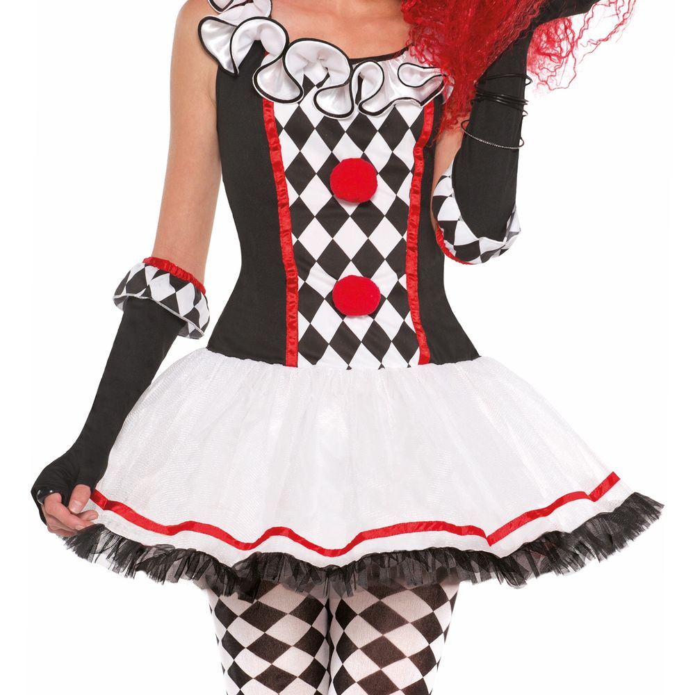 Harlequin Klovn Barn Kostyme