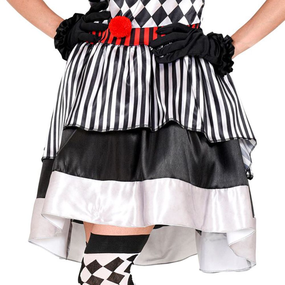 Harlequin Klovn Dame Kostyme