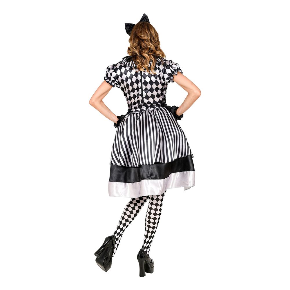 Harlequin Klovn Dame Kostyme