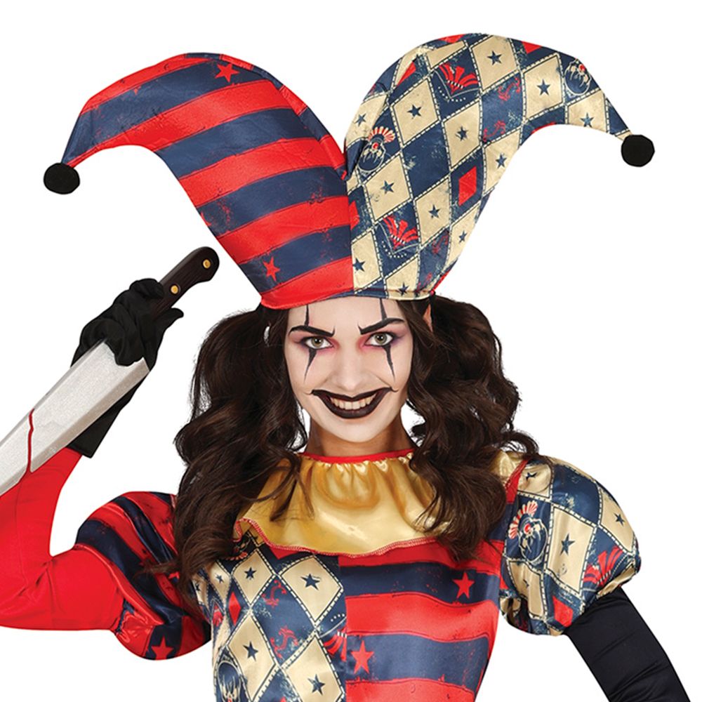 Harlequin Gycklare Dame Kostume