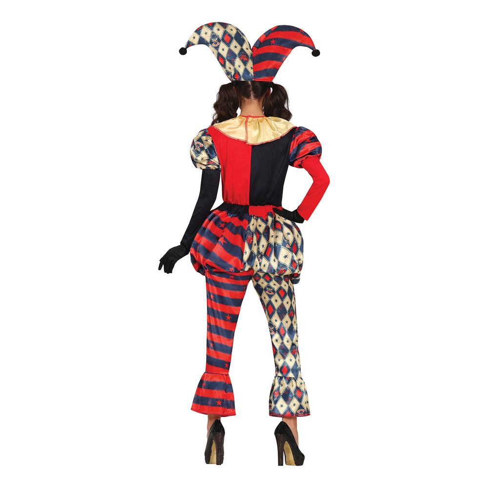 Harlequin Gycklare Dame Kostume