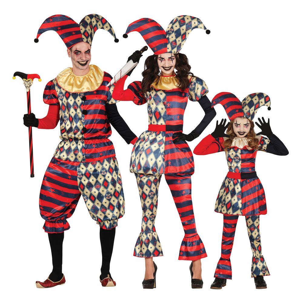 Harlekin Gøgler Kostume