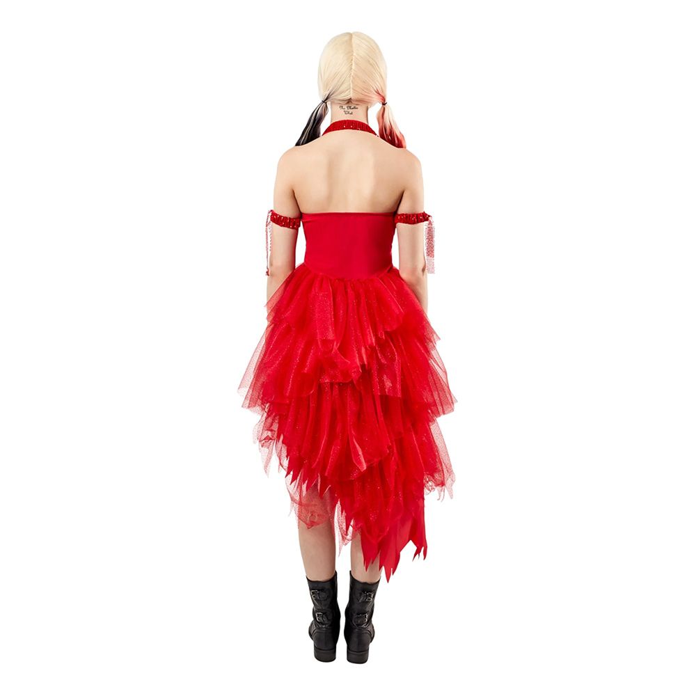 Harley Quinn Rød Kjole Kostyme