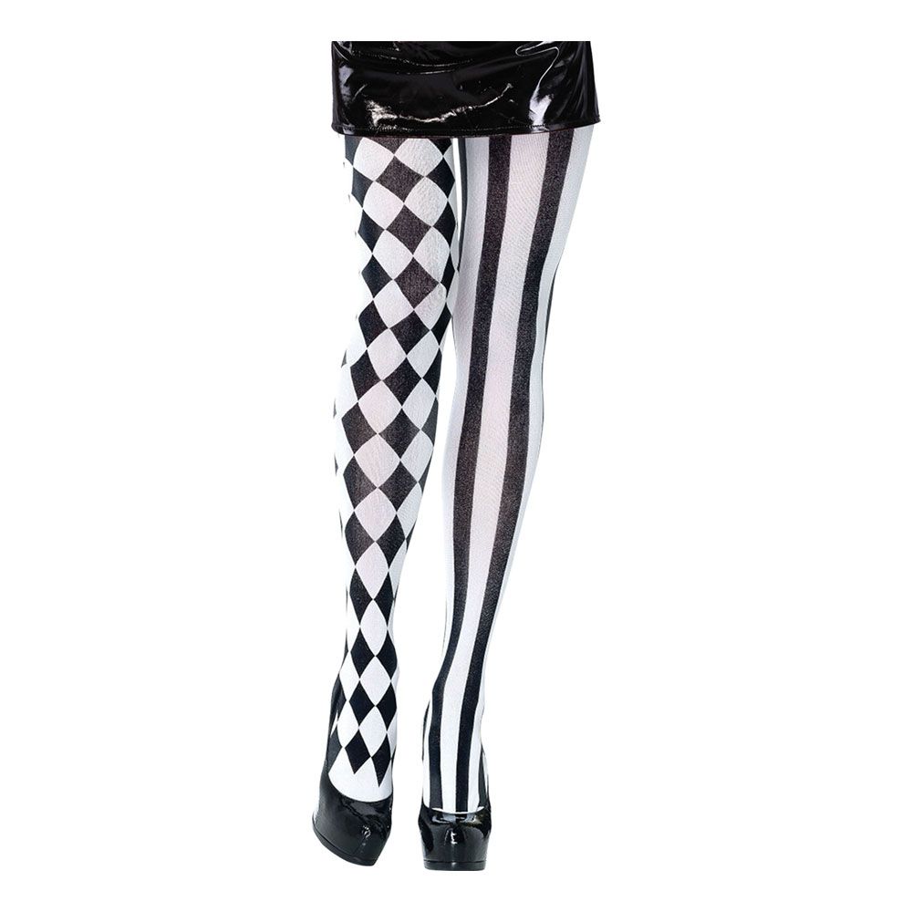 Harley Quinn Svart/Vita Tights