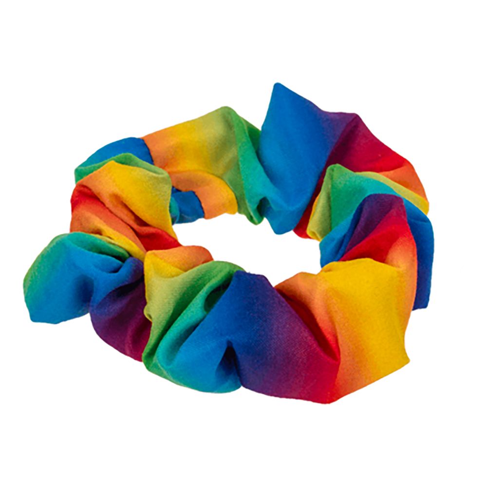Hiuspompula Scrunchie Sateenkaarenvärinen