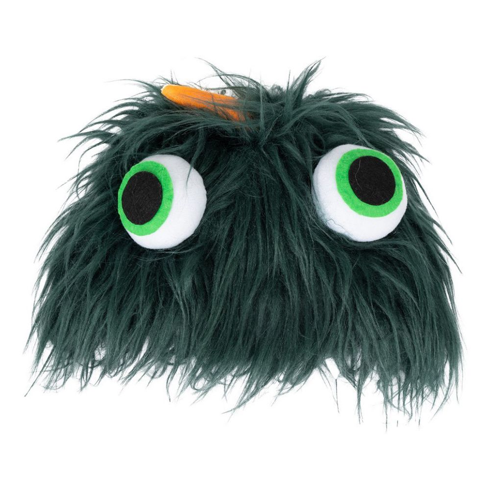 Hat Plysset Monster Mørkegrøn