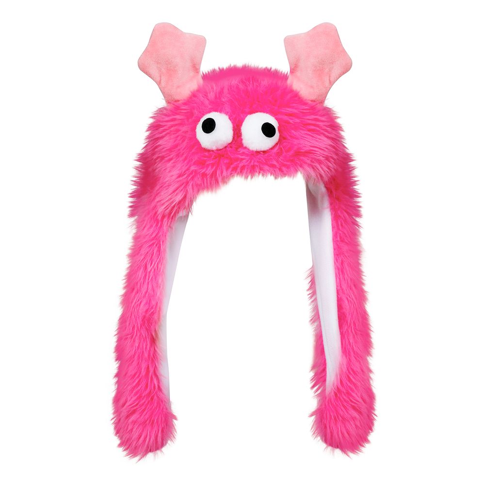 Hattu Fluffy Monster Vaaleanpunainen