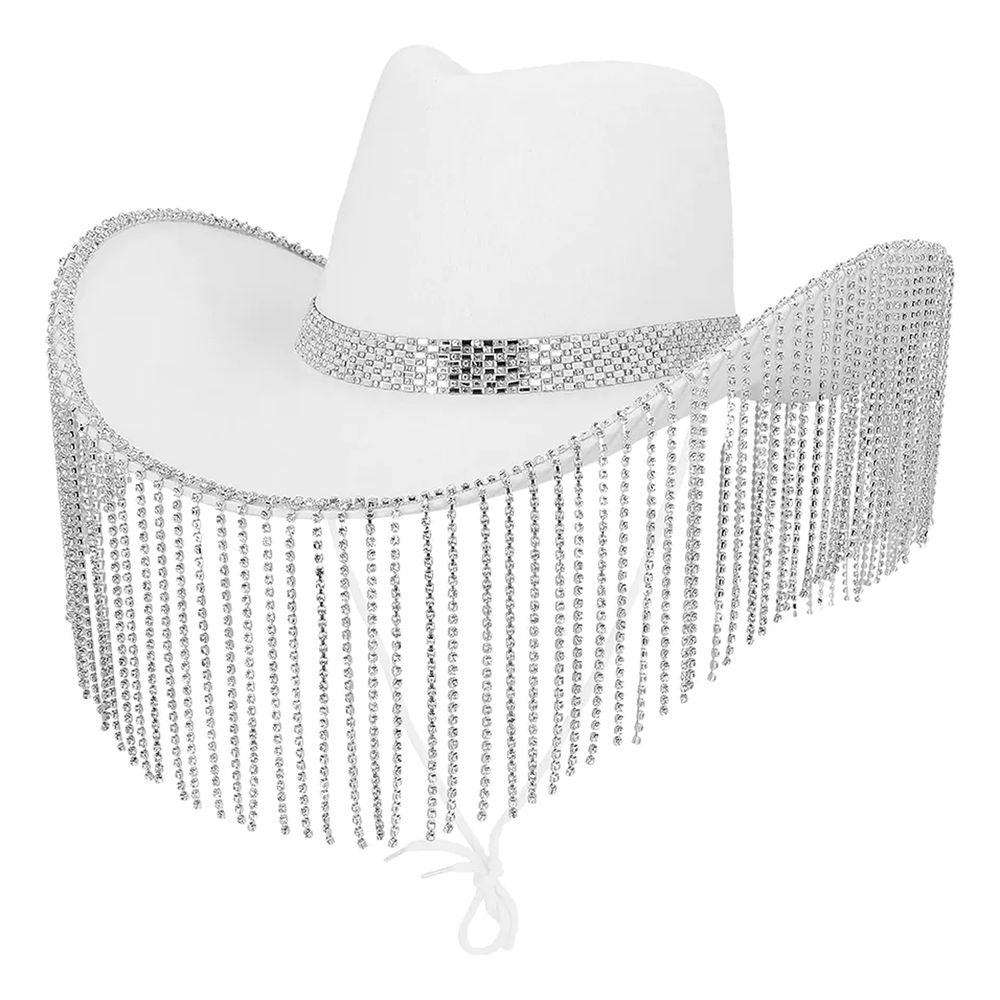 Cowboyhatt Showgirl Vit