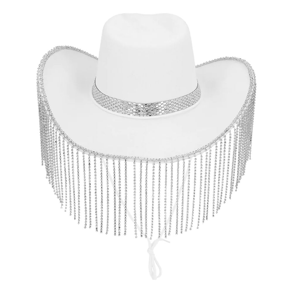 Cowboyhatt Showgirl Vit