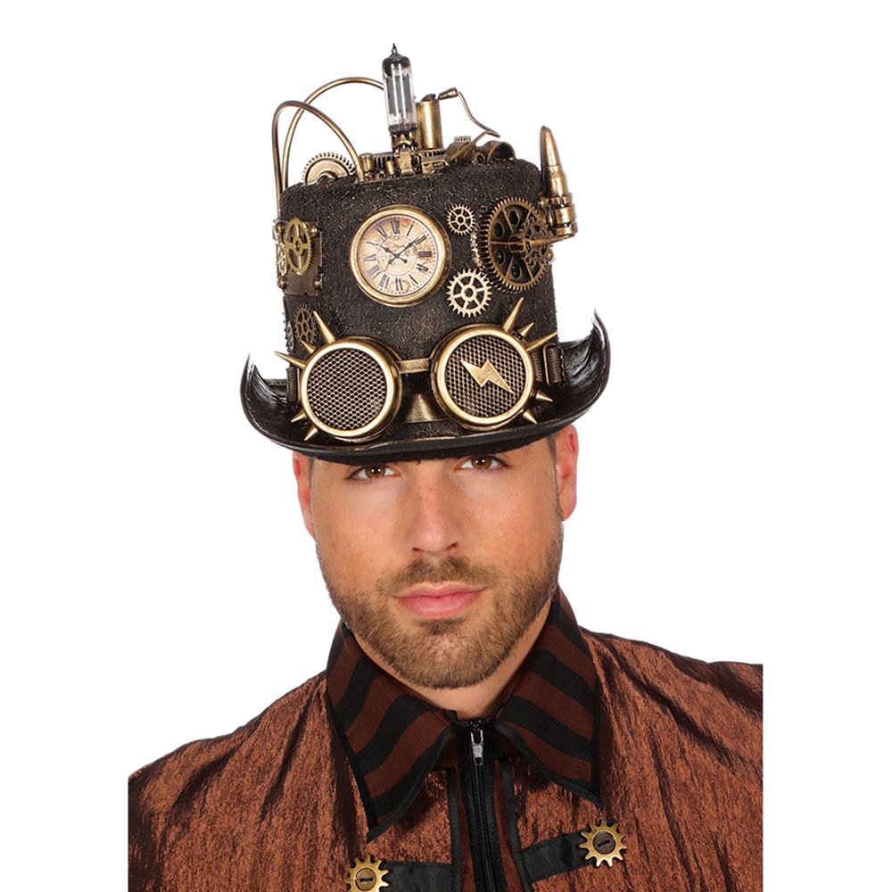 Hatt Steampunk med Belysning Deluxe