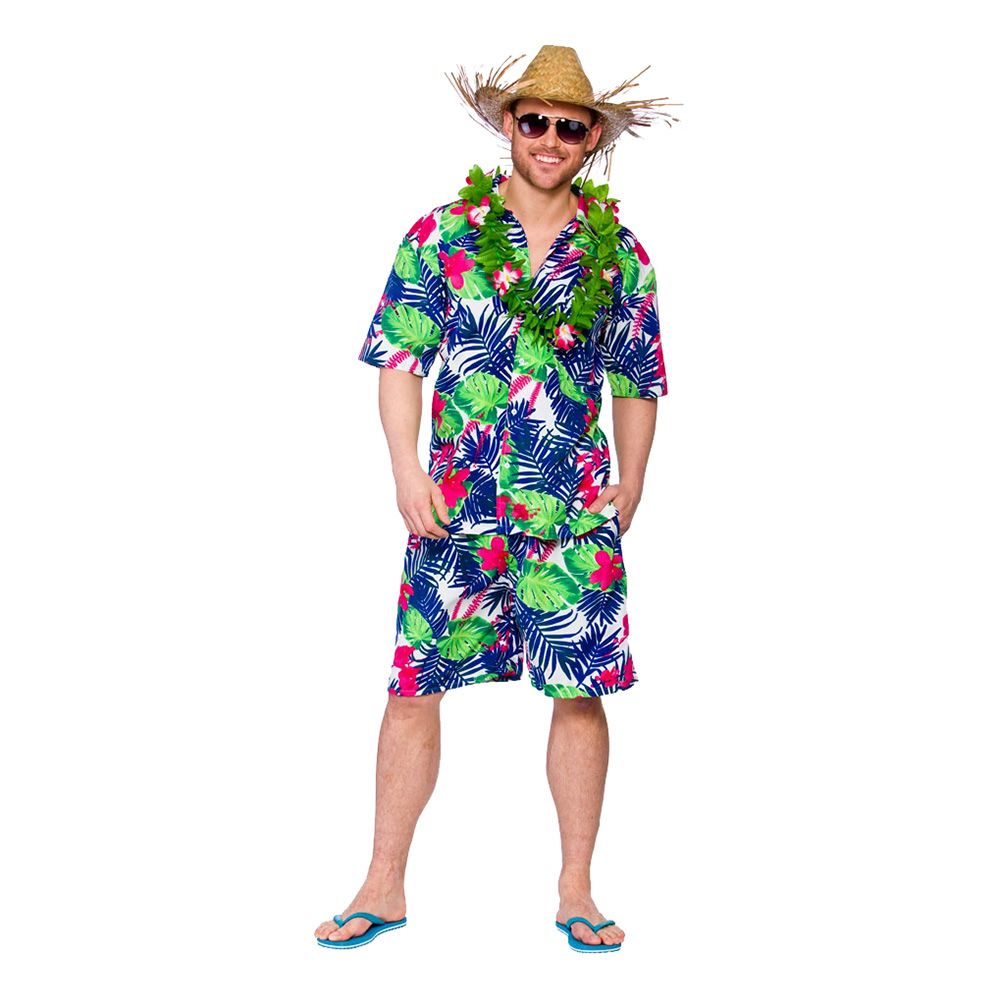 Hawaii Partyfyr Blå Drakt