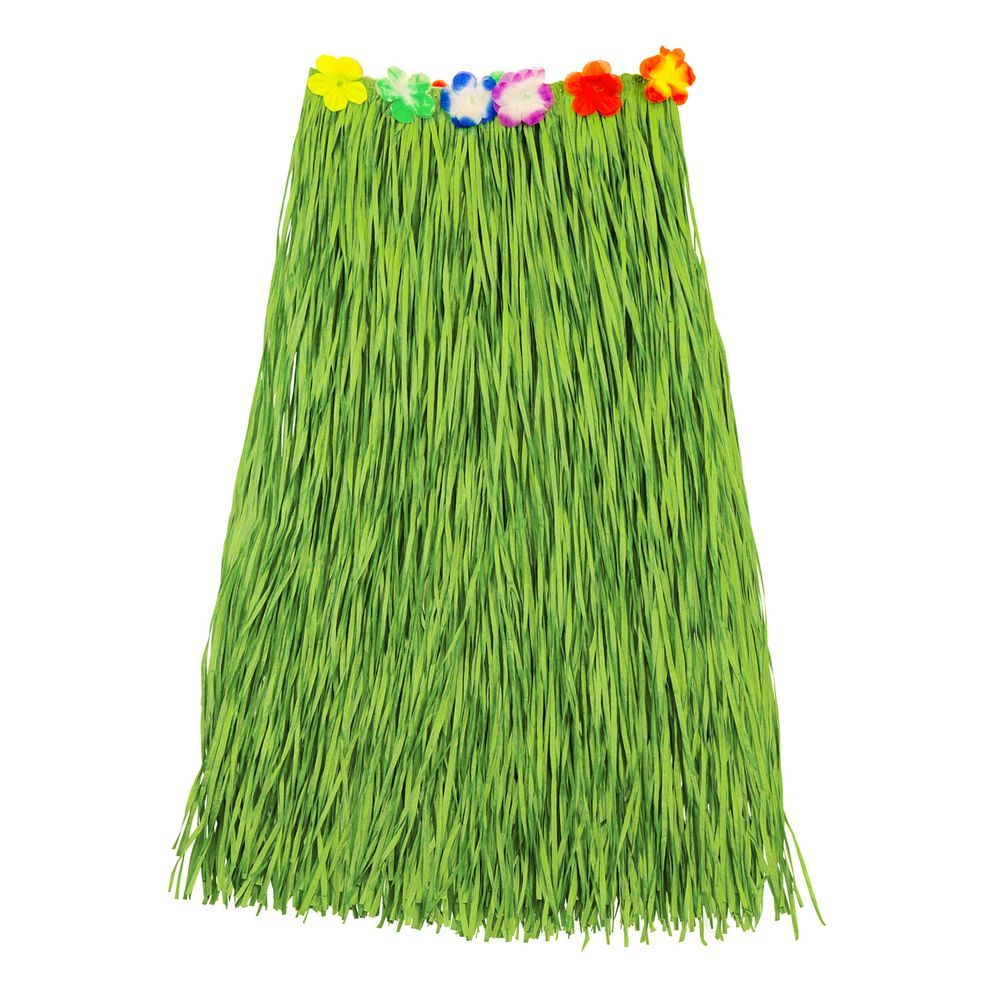 Hawaii-nederdel med Blomster Grøn