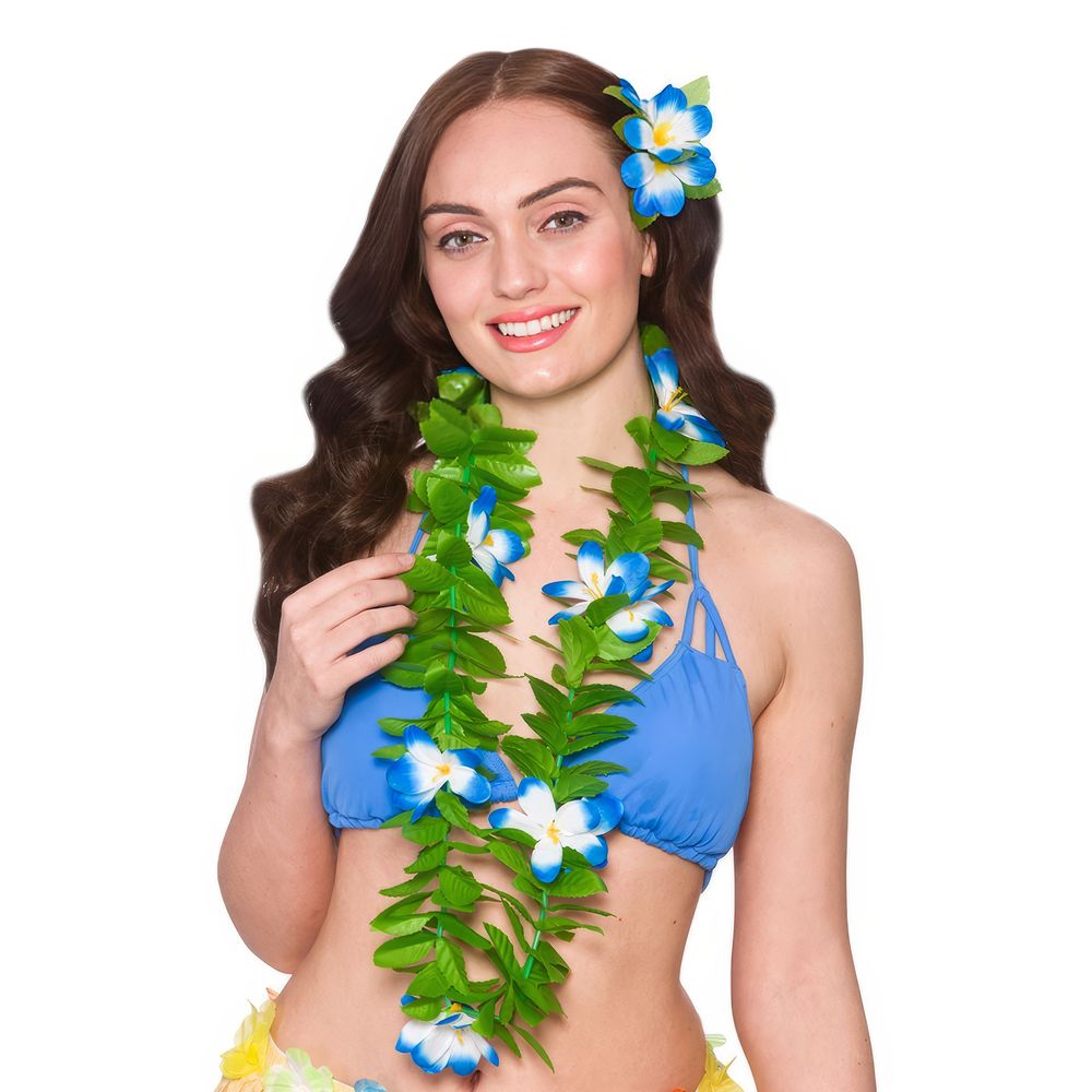 Hawaiikrans Grønn/Blå