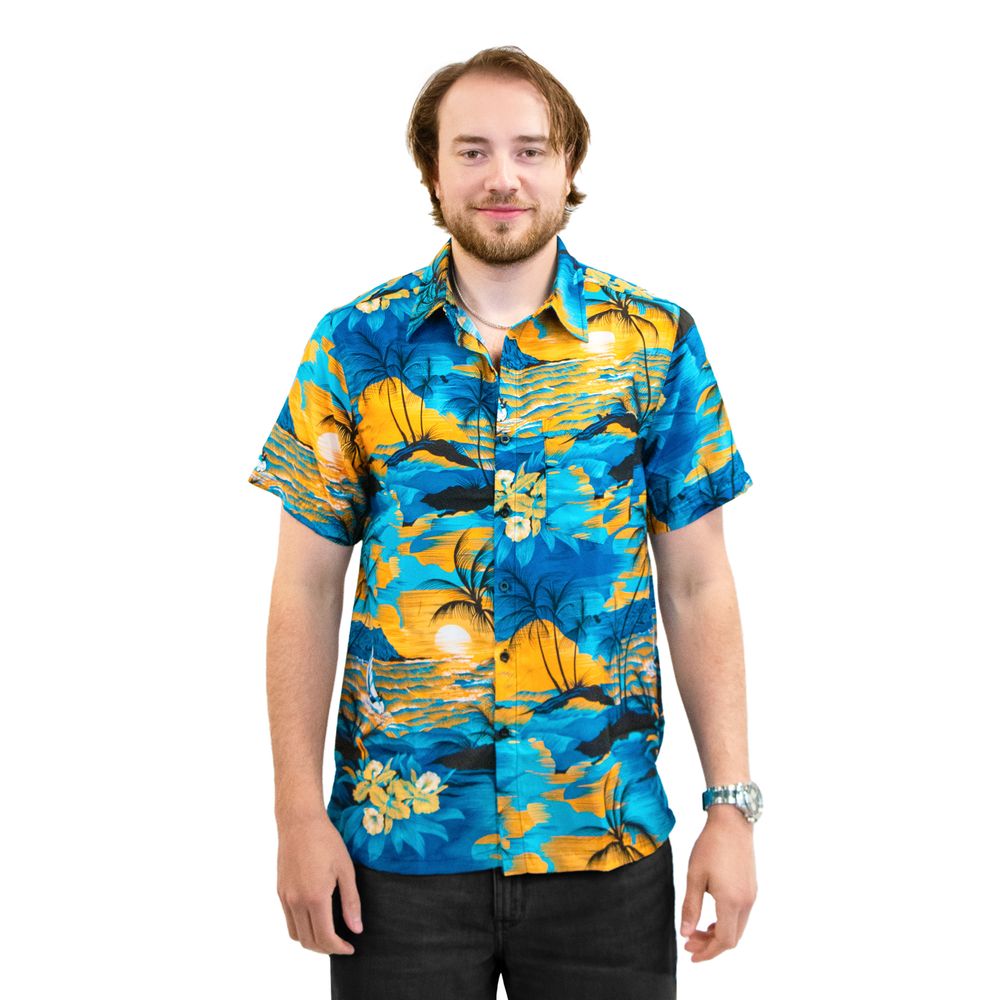 Havajipaita Miehet Ocean Blue
