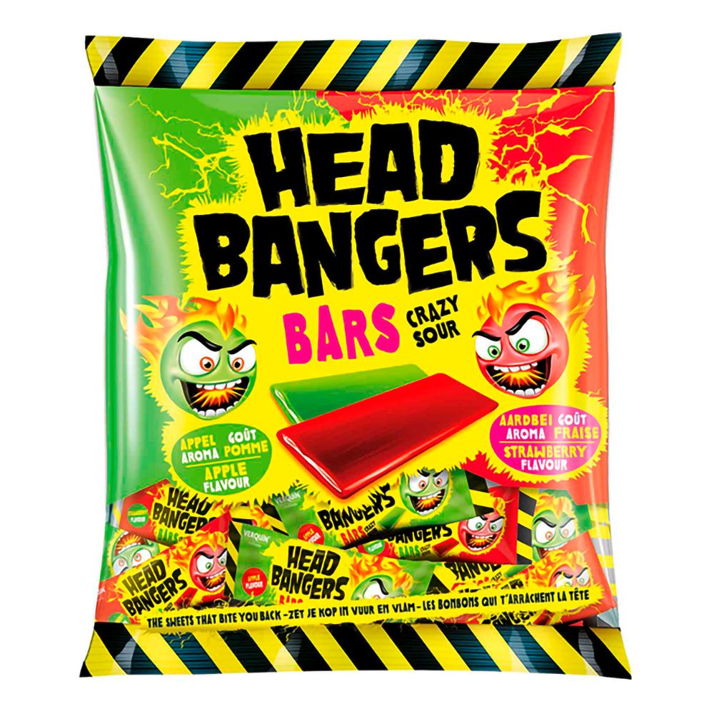 Head Bangers Bars Crazy Sour Strawberry/Apple