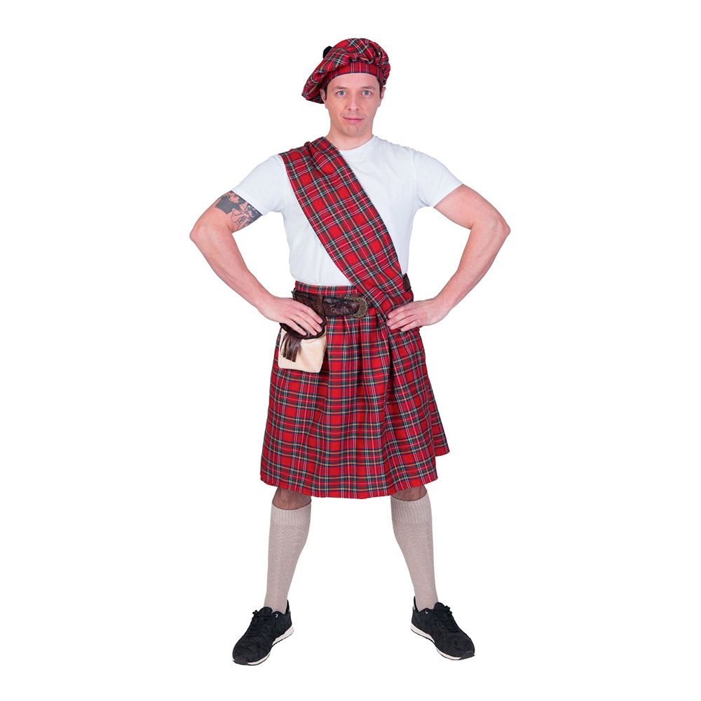 Highlander Rød Kostyme