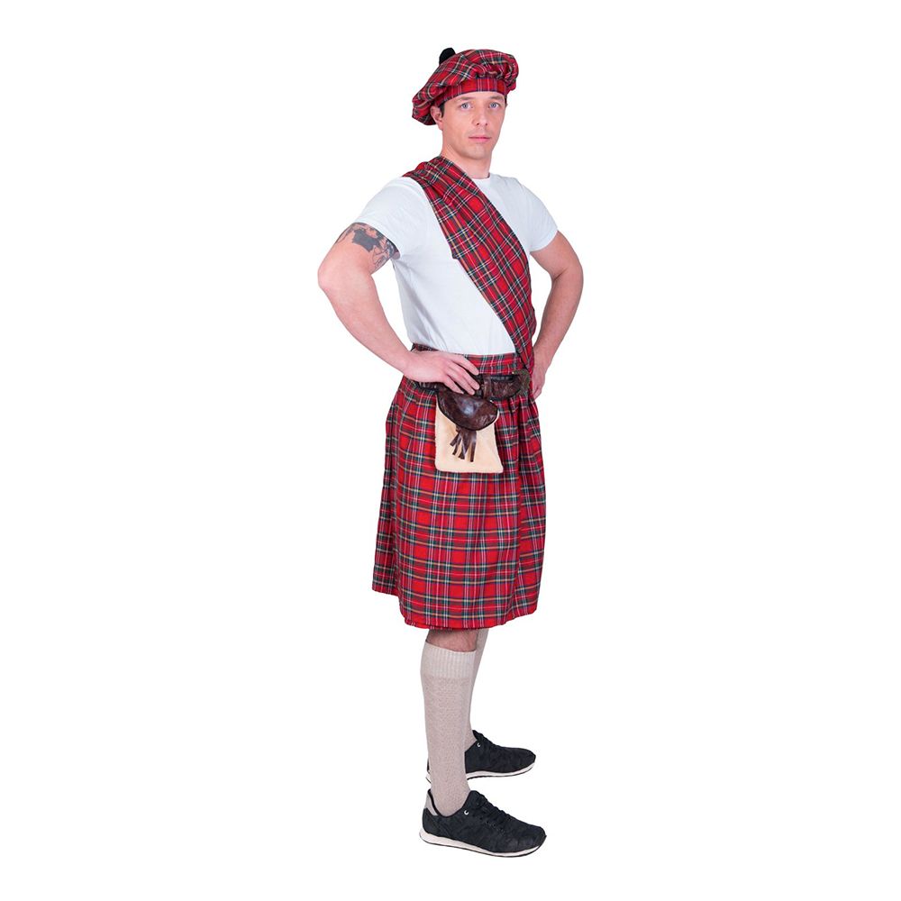 Highlander Rød Kostyme