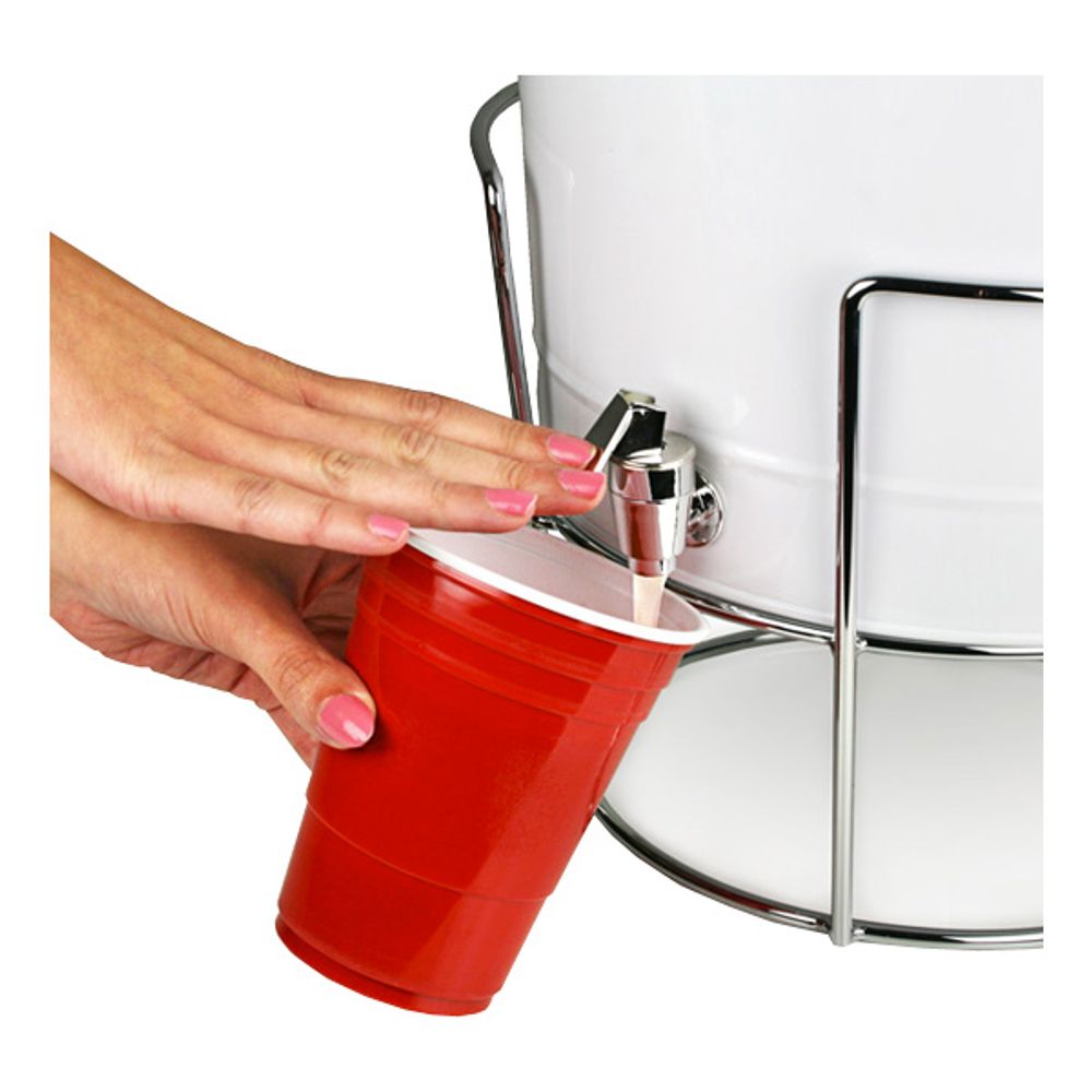 Hink Vit Drinkdispenser med Ställ