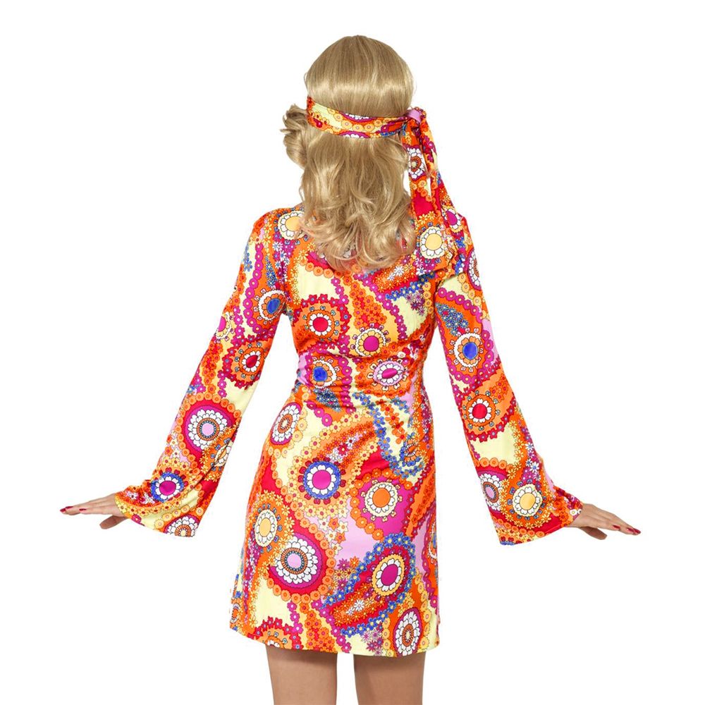 Hippie Flerfarget Kostyme