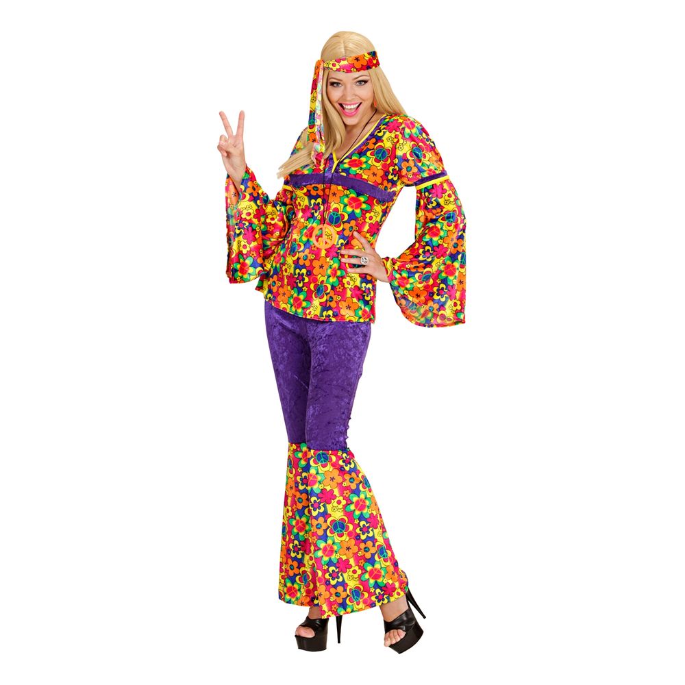 Hippie Girl Lila Maskeraddräkt