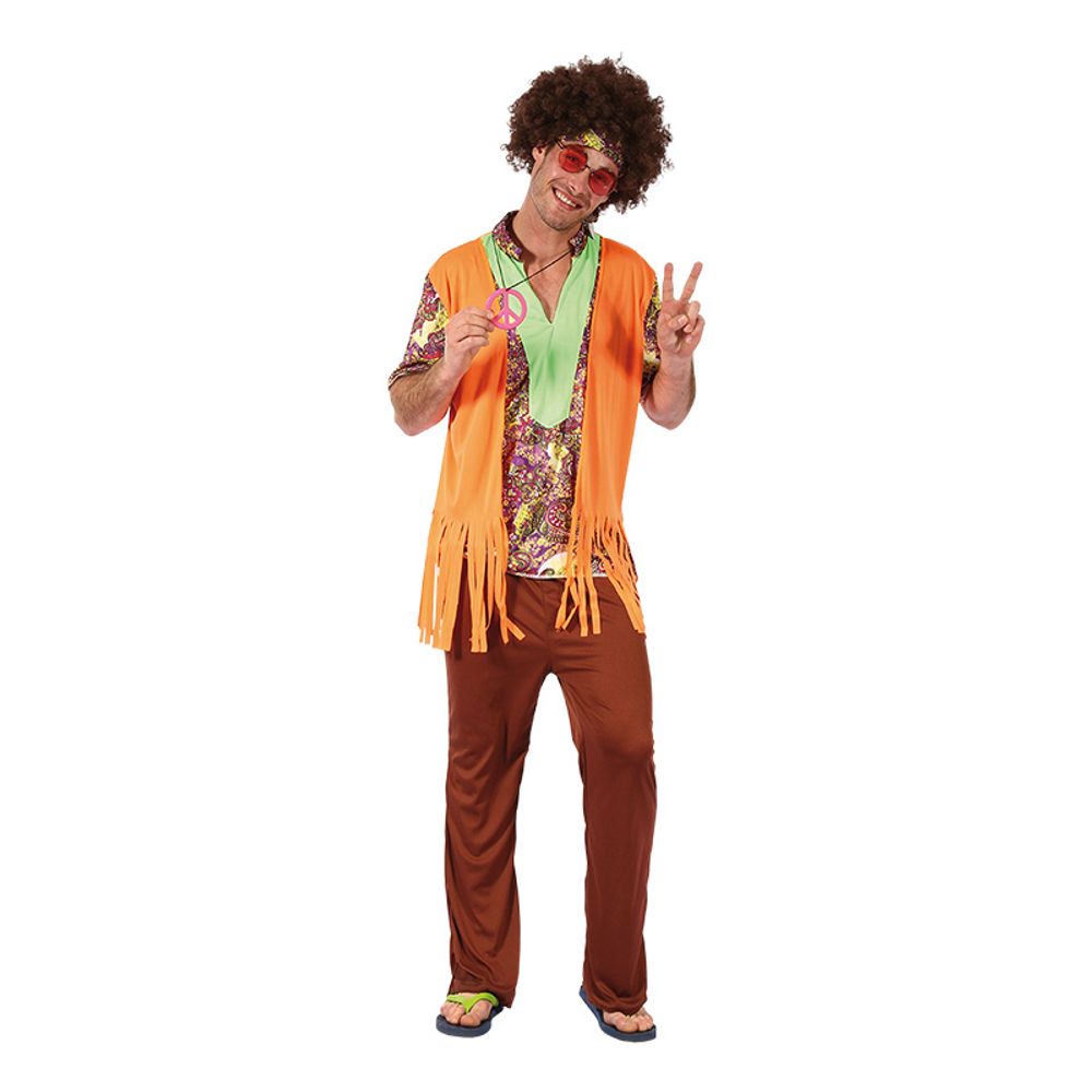 Hippie med Vest Drakt