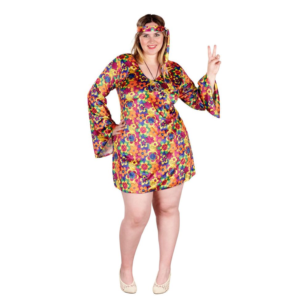Hippie Plus-size Maskeraddräkt