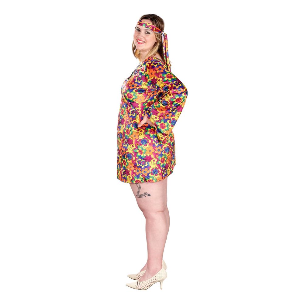 Hippie Plus-size Maskeraddräkt