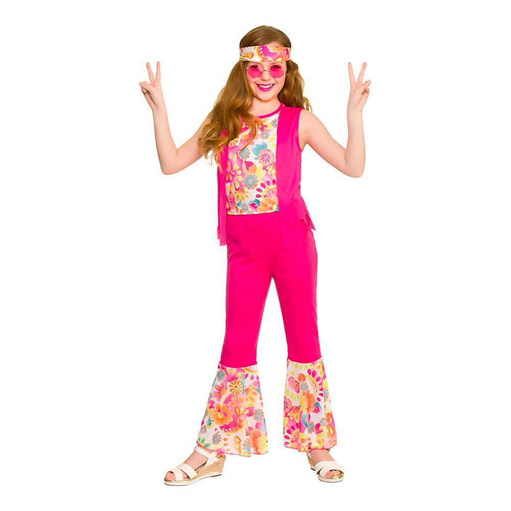 Hippiejente Barn Rosa Kostyme