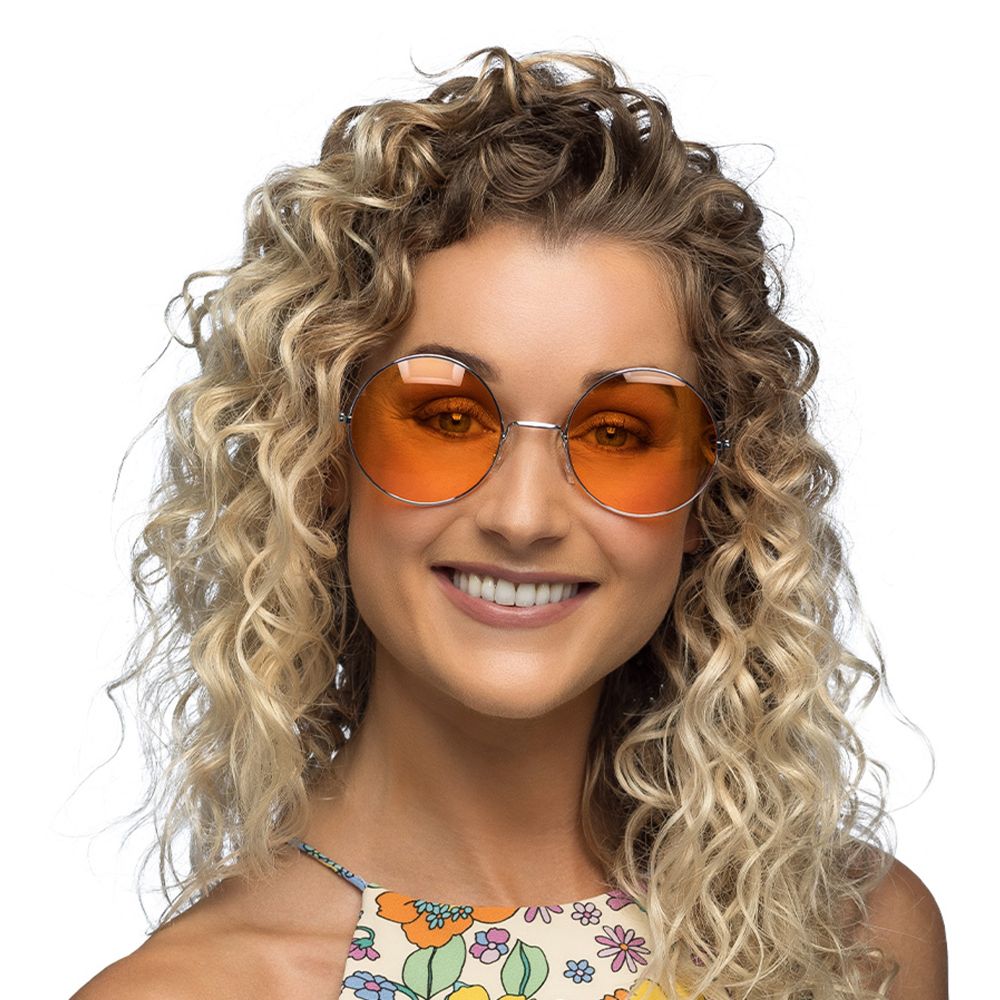 Hippieglasögon Stora Orange