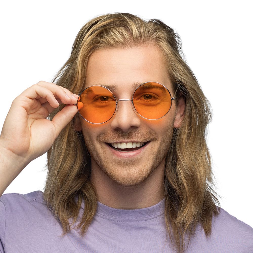 Hippieglasögon Stora Orange