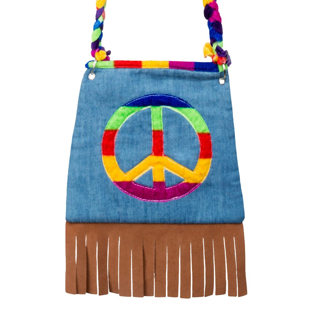 Hippilaukku Peace-merkillä