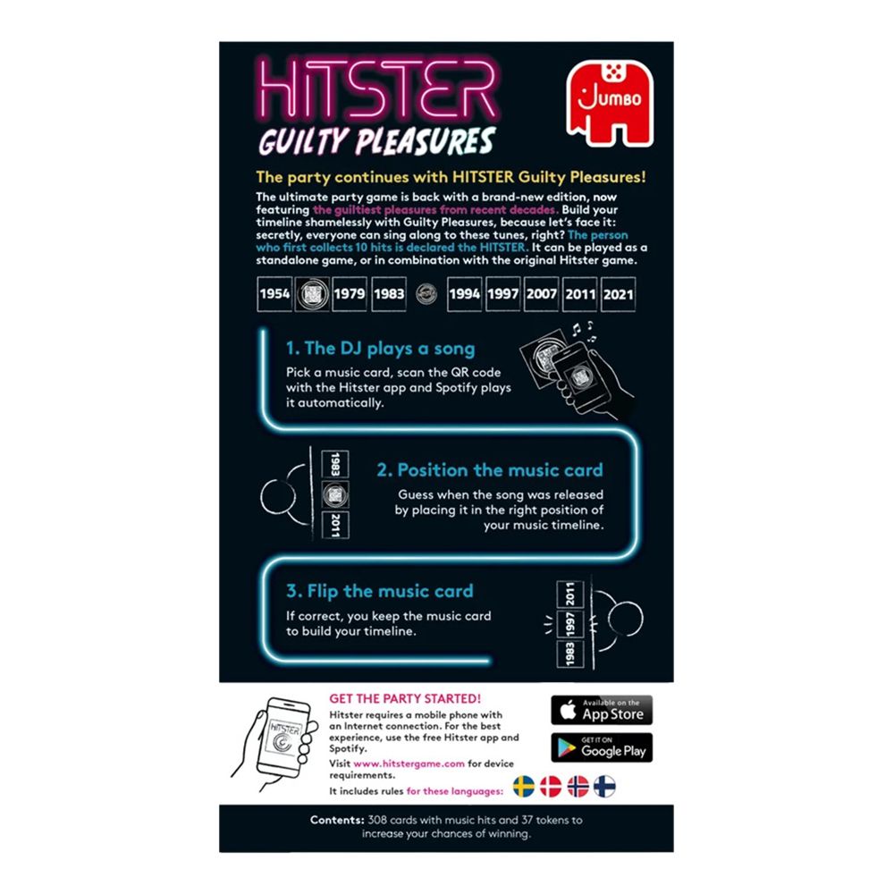 Hitster Guilty Pleasures -peli