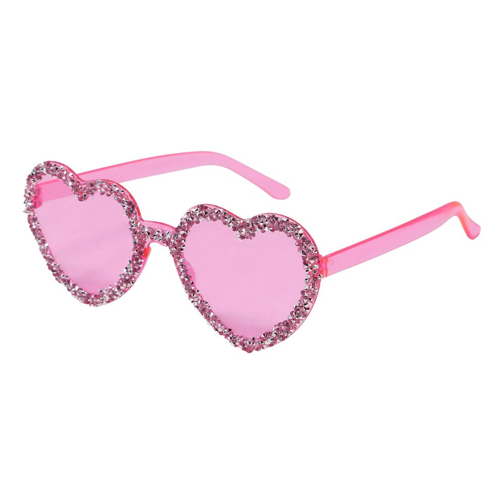 Hjertebriller Rosa med Strass