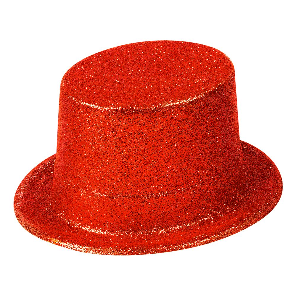 Flosshatt Glitter Rød