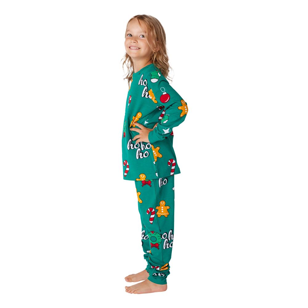 Hohoho Grön Julpyjamas för Barn