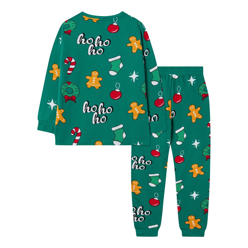 Hohoho Grön Julpyjamas för Barn