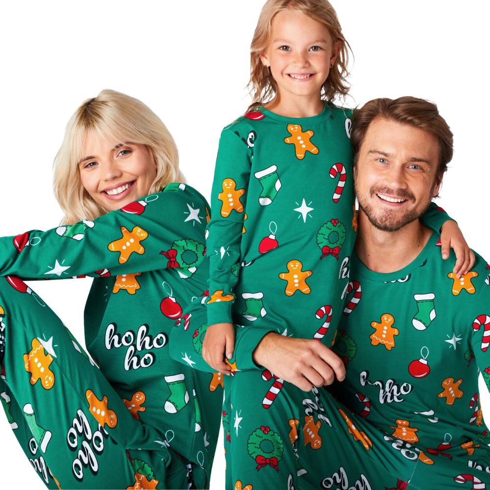 Hohoho Grön Julpyjamas för Barn