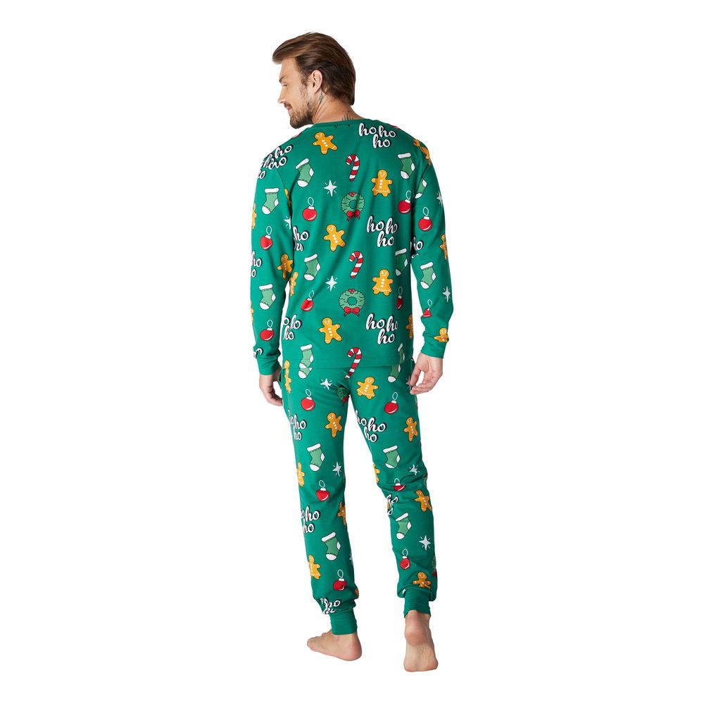 Hohoho Grønn Julepysjamas Herre