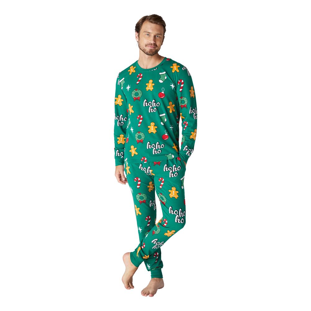 Hohoho Grønn Julepysjamas Herre