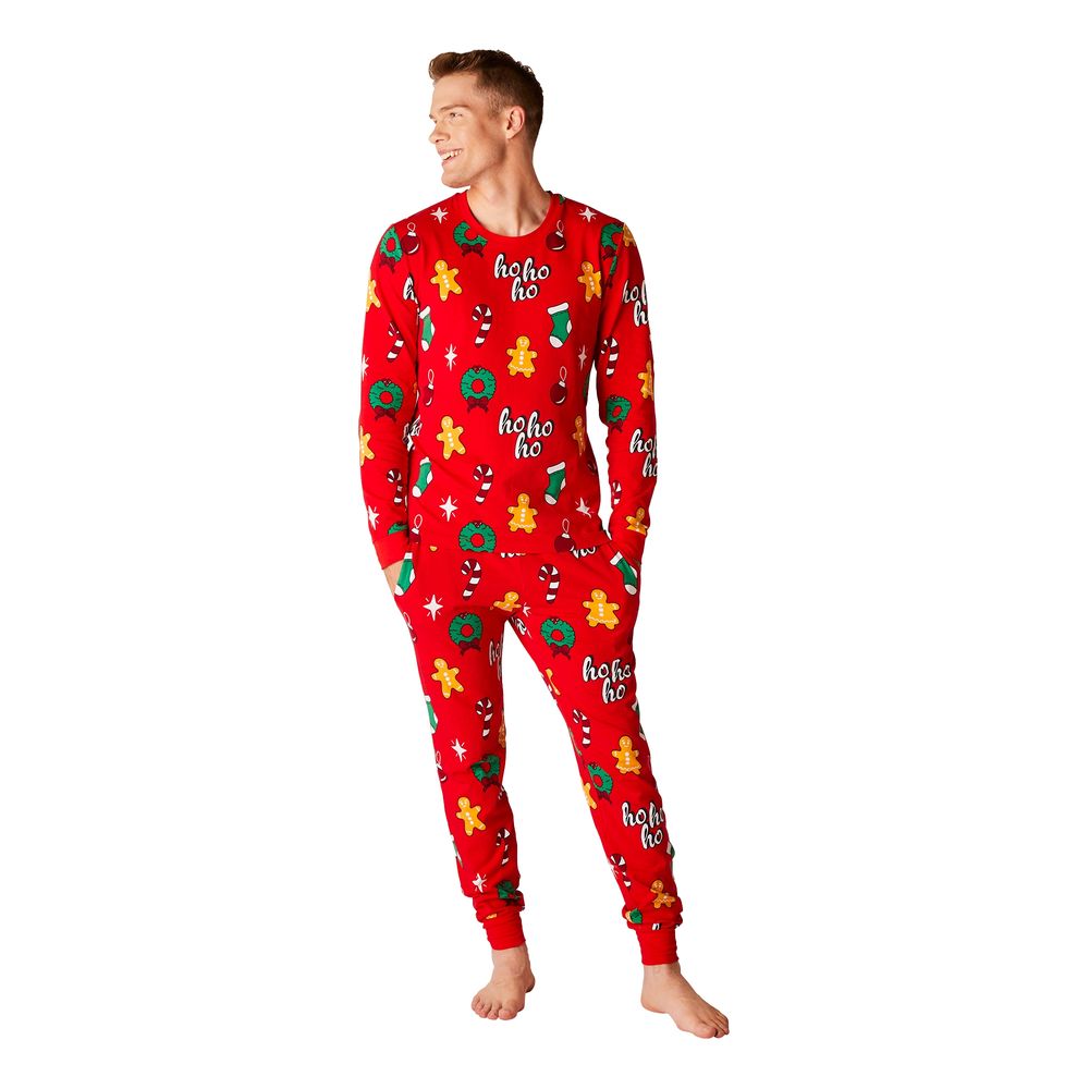 Hohoho Röd Julpyjamas Herr