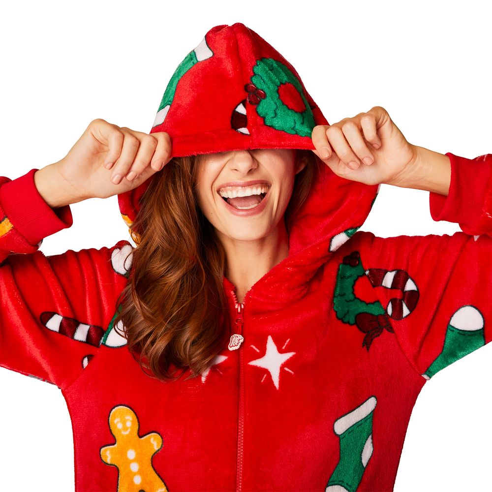 Hohoho Röd Onesie Dam