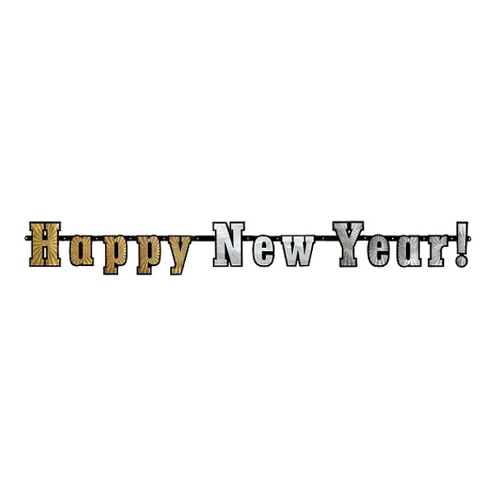 Holografisk Bokstavsgirlang Happy New Year