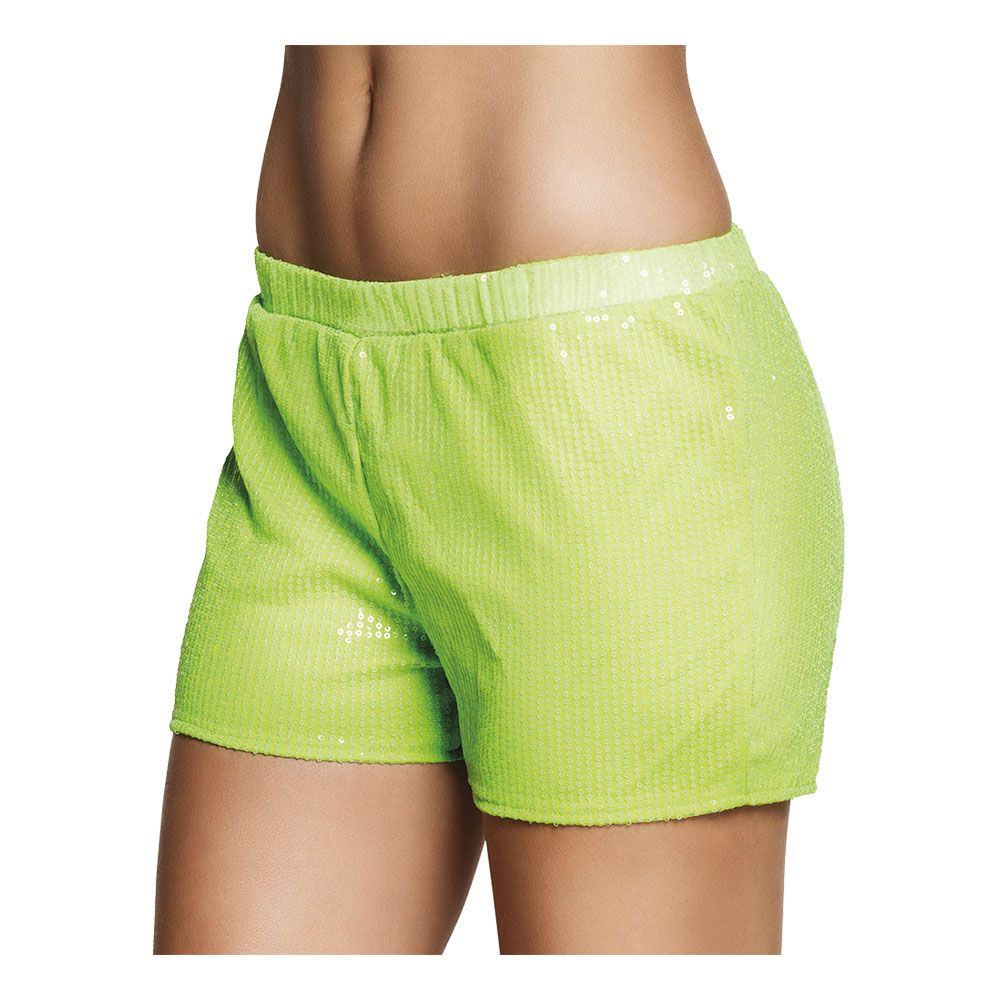 Hotpants Paljetti Neonvihreä